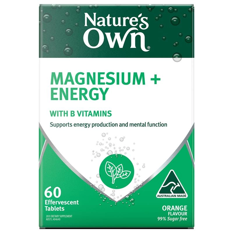 Nature’s Own Magnesium + Energy 60 Effervescent Tablets