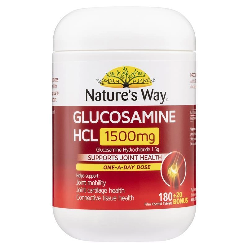 Nature's Way Glucosamine HCL 1500mg 180 + 20 Bonus Tablets