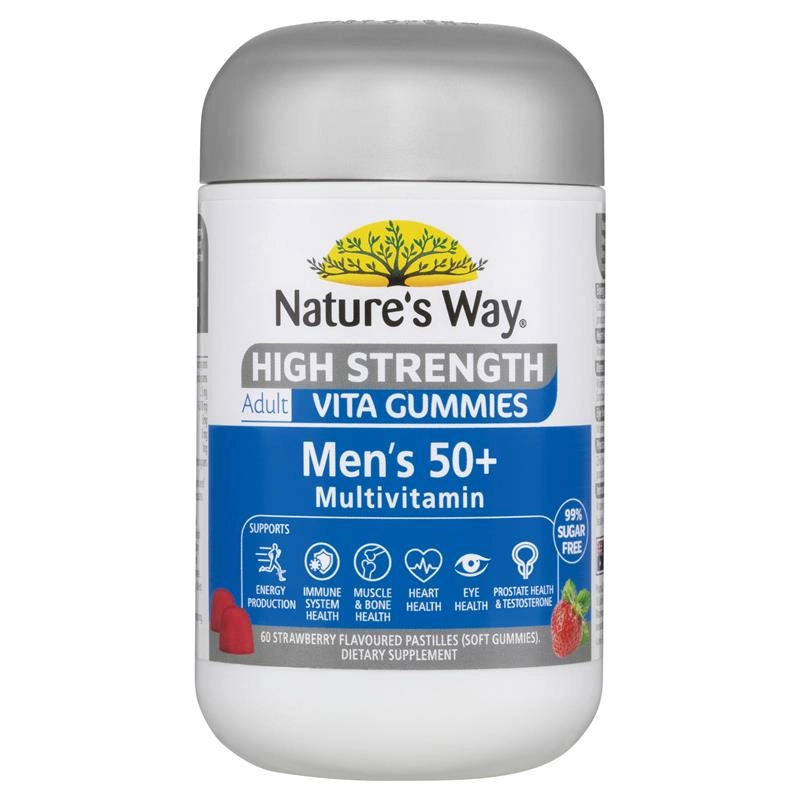 Nature's Way High Strength Adult Vita Gummies Men's 50+ Multivitamin 60 Pastilles