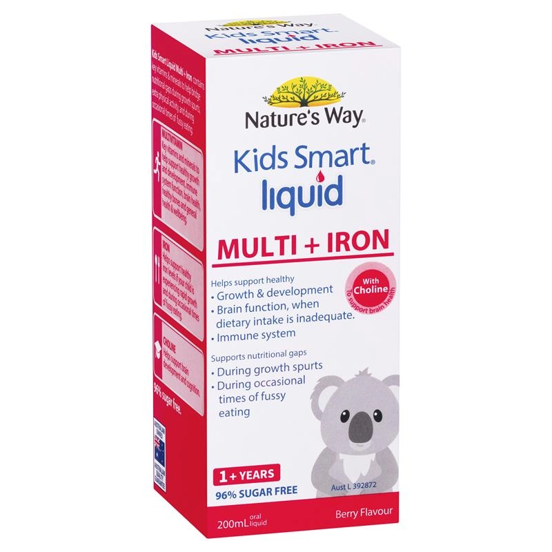 Nature's Way Kids Smart Multi + Iron Liquid 200ml