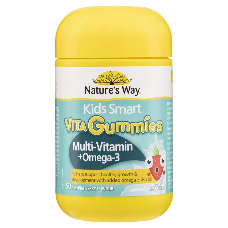 Nature's Way Kids Smart Vita Gummies Multi Vitamin + Omega 50 Pastilles