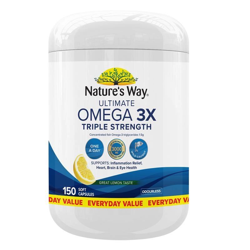 Nature's Way Ultimate Omega 3x Triple Strength 150 Capsules