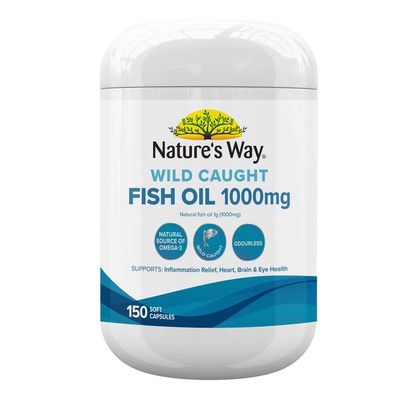 Nature's Way Wild Caught Fish Oil 1000mg 150 Soft Capsules