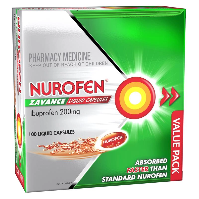 Nurofen Zavance 100 Liquid Capsules Exclusive Size