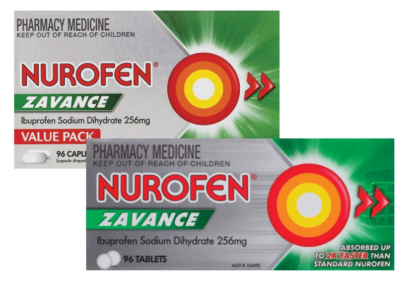 Nurofen Zavance 96 Caplets or Tablets