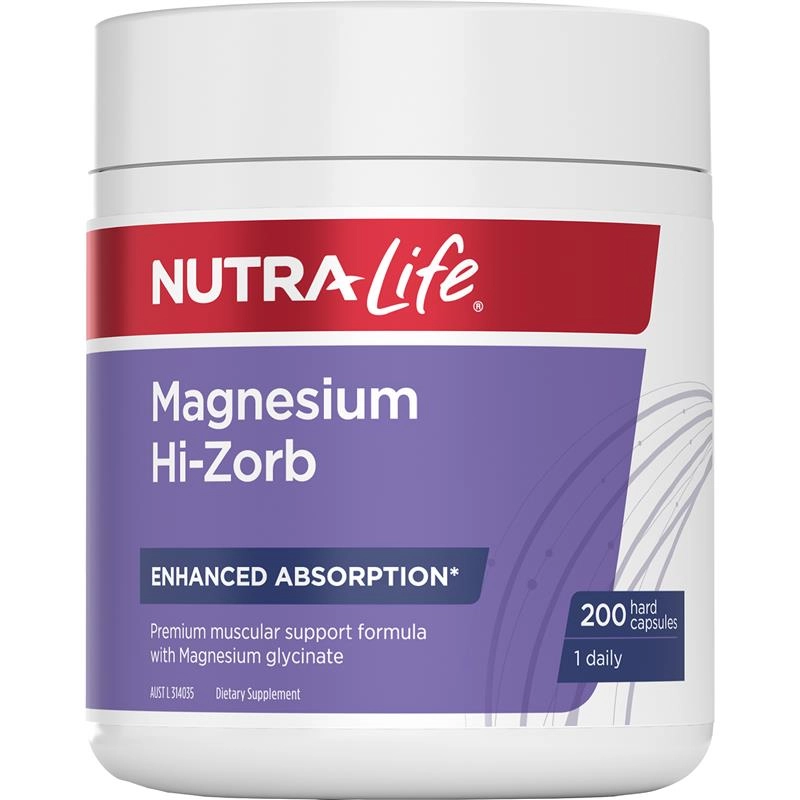 Nutra-Life Magnesium Hi-Zorb 200 Hard Capsules