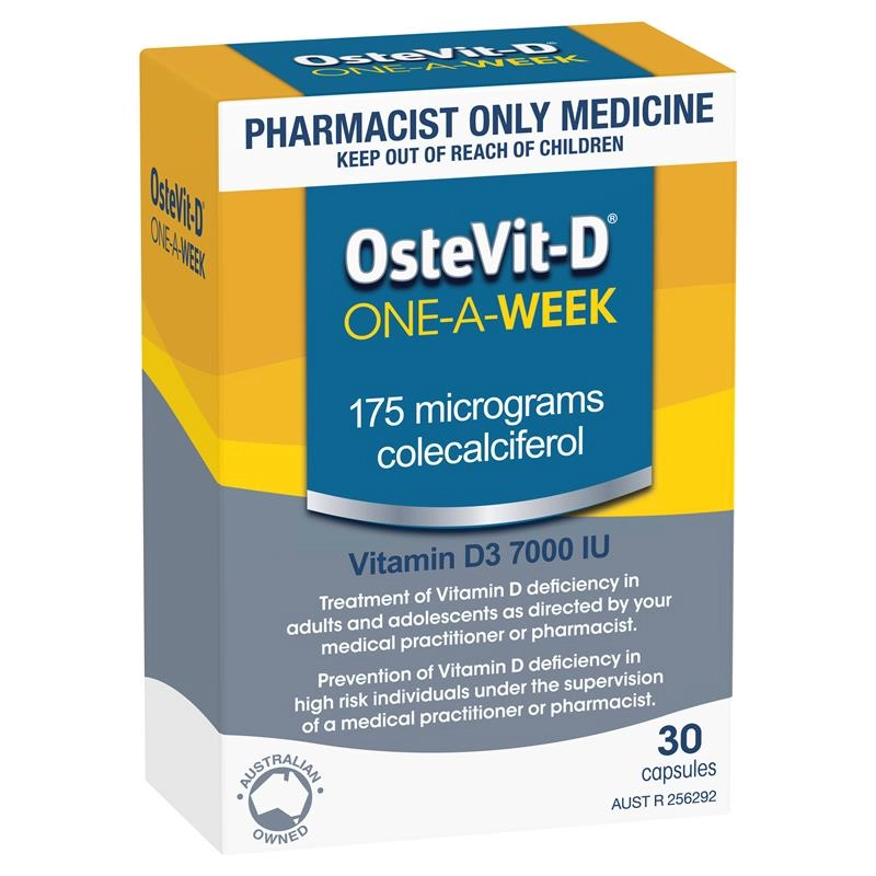 OsteVit-D Vitamin D3 7000IU 1-A-Week 30 Capsules