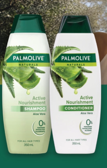 Palmolive Naturals Active Nourishment Shampoo or Conditioner Aloe Vera 350ml