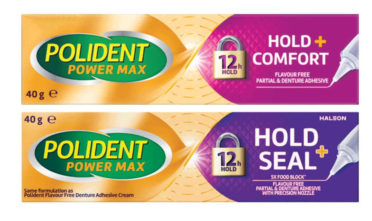 Polident Power Max Hold + Comfort or Hold + Seal Adhesive Cream 40g