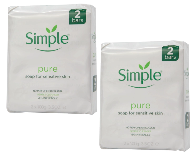 Simple Pure Soap Sensitive Twin Pack 100g