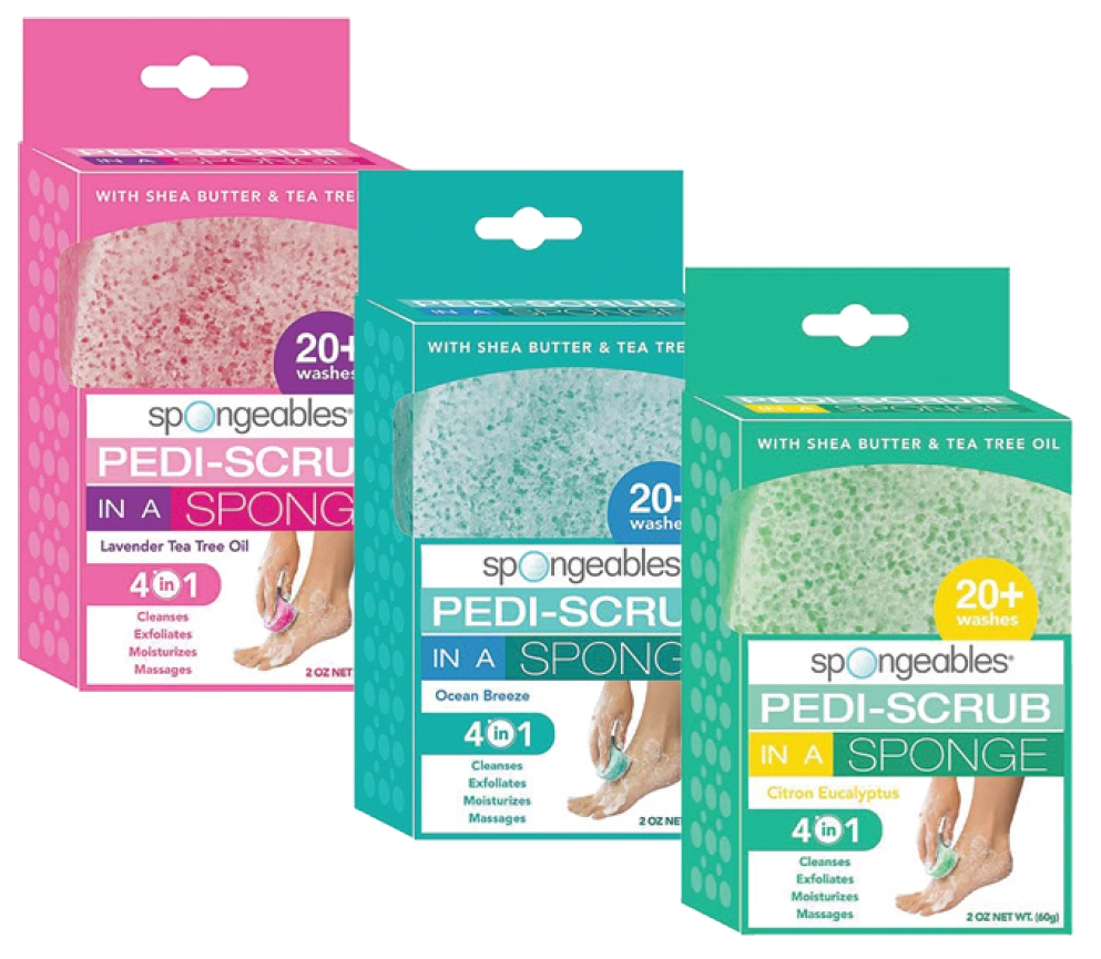 Spongeables Pedi-Scrub 20+ Washes 60g Assorted Variants