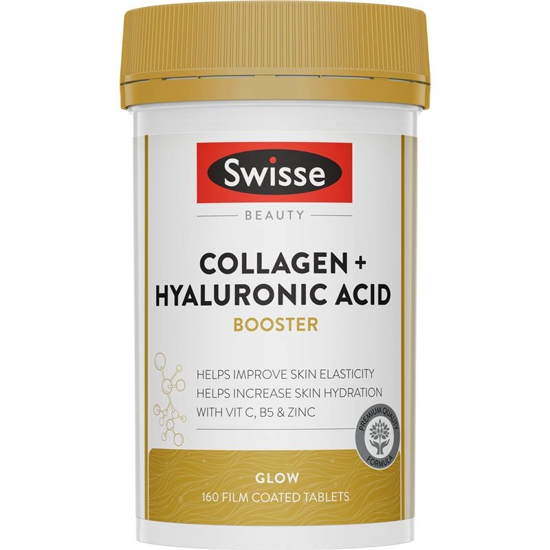 Swisse Beauty Collagen + Hyaluronic Acid Booster 160 Tablets