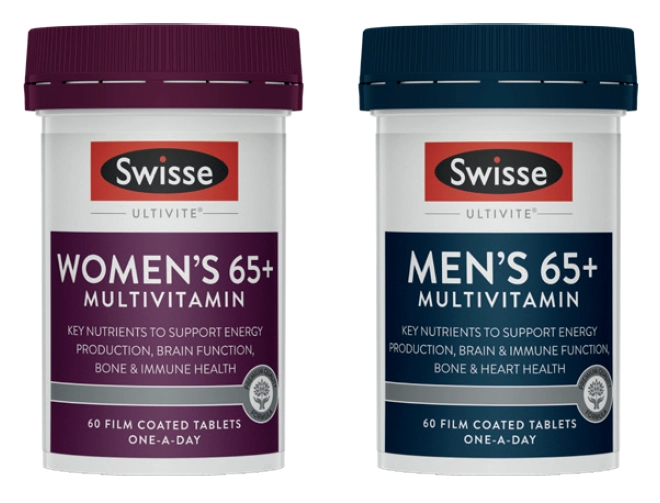 Swisse Ultivite Women’s or Men’s 65+ Multivitamin 60 Tablets