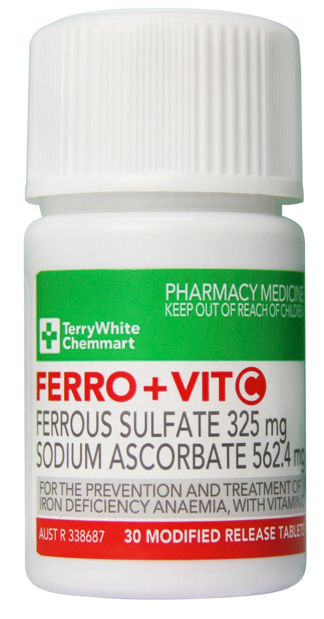 TerryWhite Chemmart Ferro + Vitamin C 30 Tablets