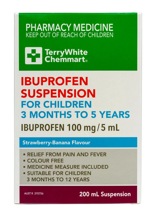 Terrywhite Chemmart Ibuprofen Suspension For Children 3 Months To 5 Years 200ml