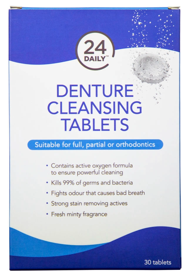 24 Daily Denture Cleansing Tablets 30 Pack