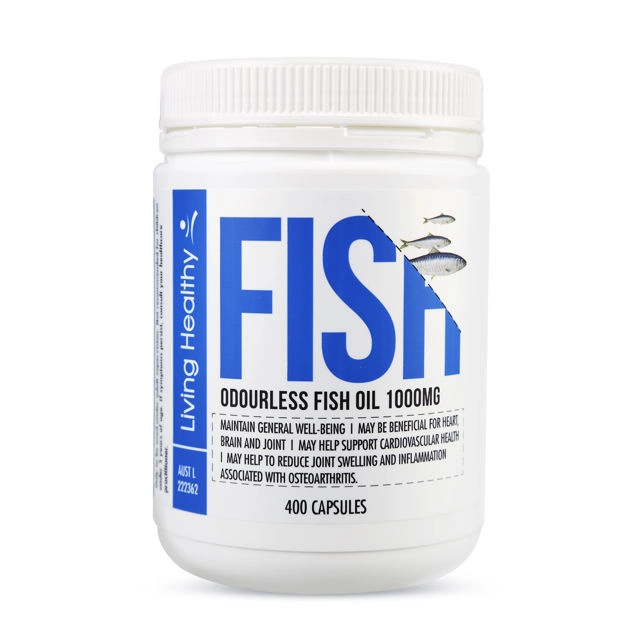 Living Healthy Fish Oil Odourless 1000mg - 400 Soft Gel Capsules