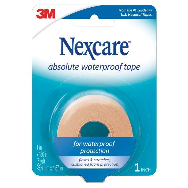 Nexcare Absolute Waterproof Tape 25.4X4.5mm 1 Roll