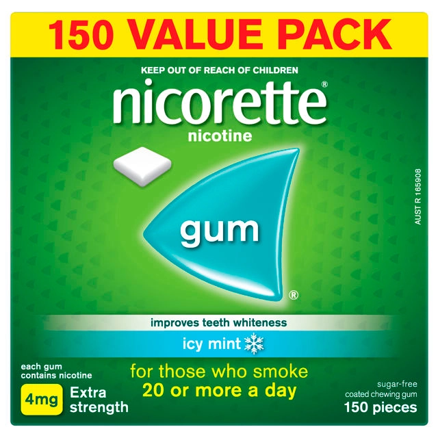 Nicorette Icy Mint Gum 4mg 150 Pack