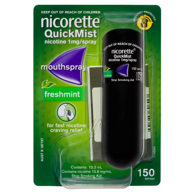 Nicorette Quick Mist Mouth Spray Freshmint 1mg 150 Doses