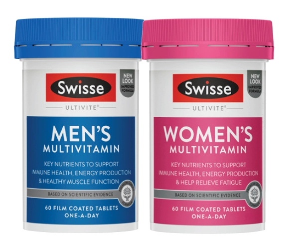 Swisse Ultivite Men's or Women's Multivitamin 60 Tablets