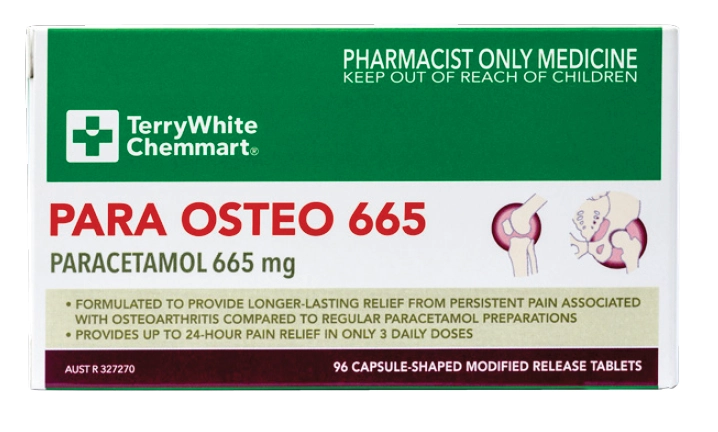 TerryWhite Chemmart Para Osteo 665 96 Tablets