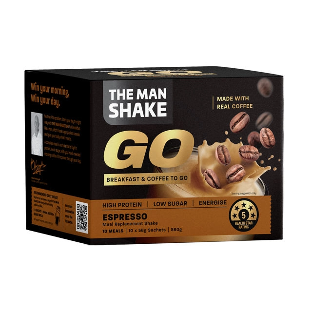 The Man Shake Go Espresso 56g - 10 Pack