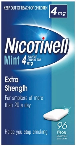 Nicotinell Mint Chewing Gum 4mg Extra Strength 96 Pieces