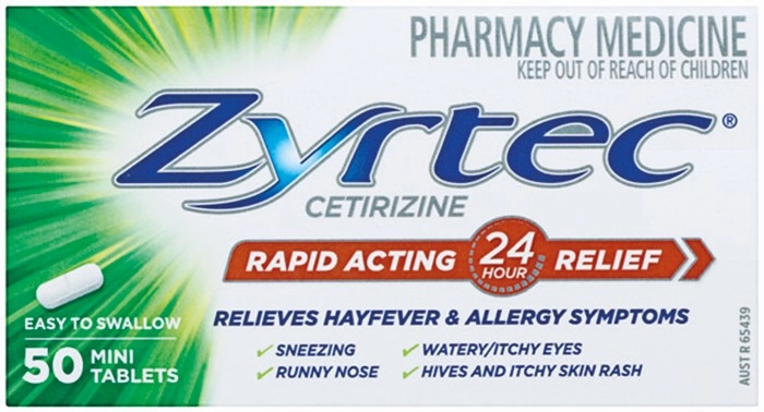 Zyrtec 50 Mini Tablets