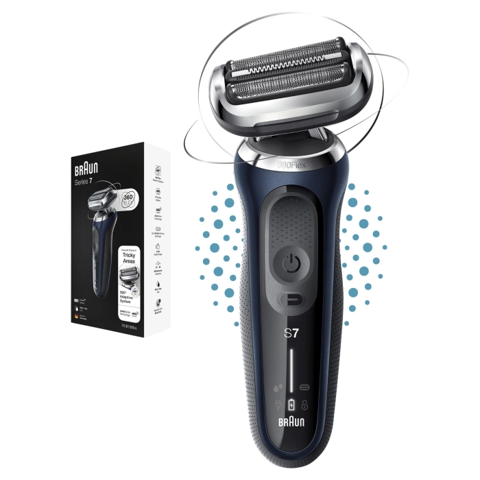 Braun 71-B1000s Series 7 Wet & Dry Electric Shaver (Blue)