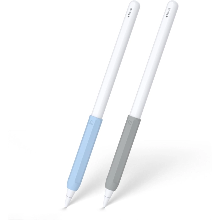 Zagg Apple Pencil Grips [2 Pack] (Blue & Grey)