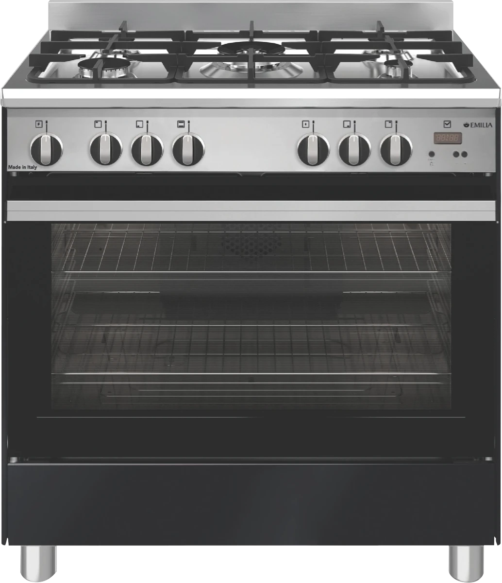 Emilia 80cm Gas Cooker - Matt Black