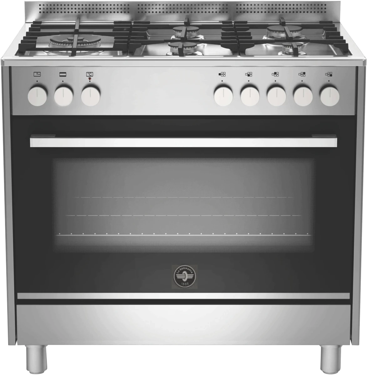 La Germania Futura 90cm Dual Fuel Upright Cooker - Stainless Steel