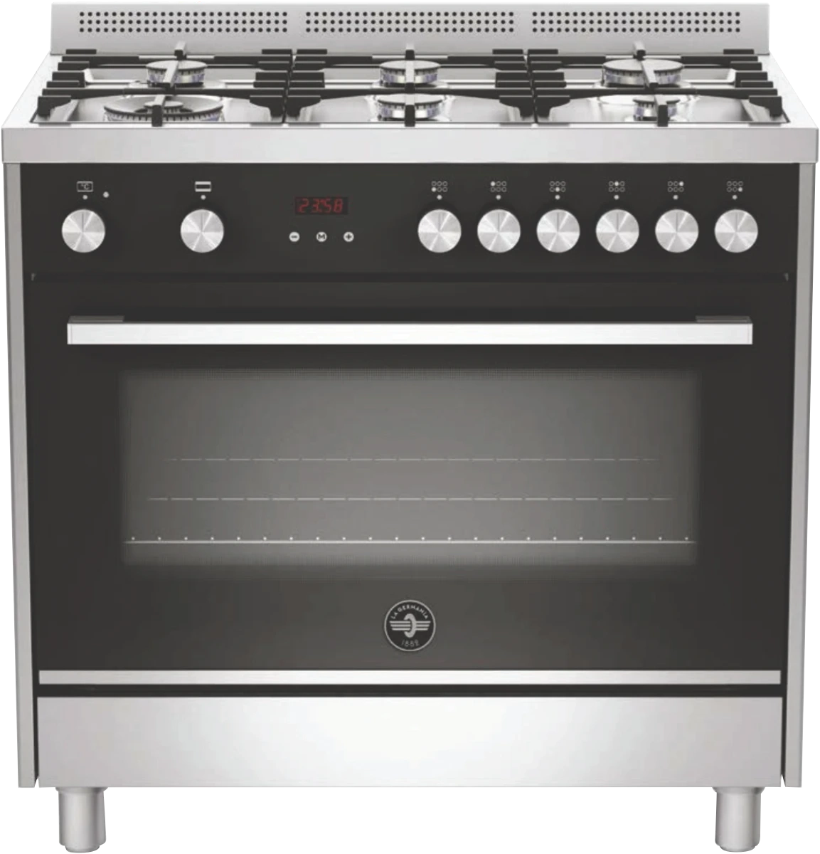 La Germania Futura 90cm Dual Fuel Upright Cooker - Stainless Steel