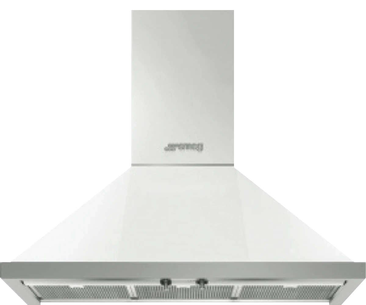 Smeg 90cm Portifino Rangehood with LED Lights White