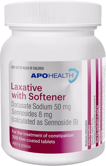 Apohealth Laxative with Softener 200 Tablets