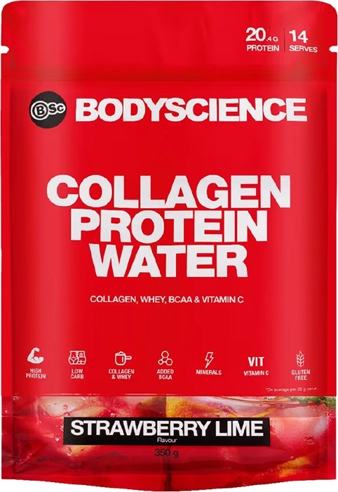 BSc Body Science Collagen Protein Water 350g Strawberry Lime