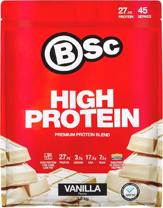 BSc Body Science High Protein Powder Vanilla - 1.8kg