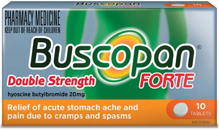 Buscopan Forte Stomach Pain Relief 10 Tablets