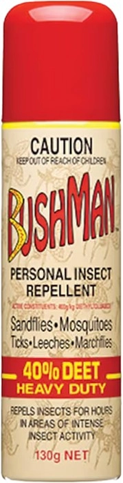 Bushman Ultra Heavy Duty 40% Deet Insect Repellent Aerosol 130g