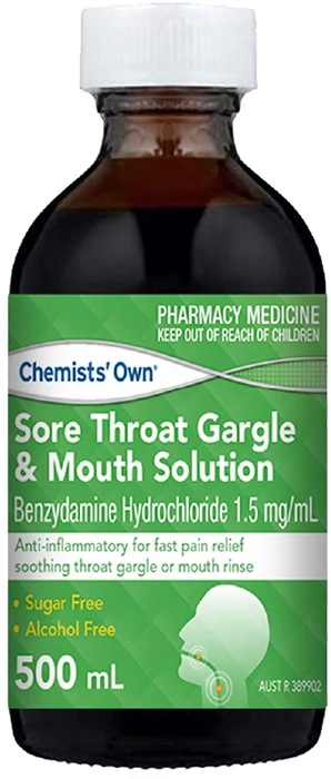 Chemists Own Sore Throat Gargle & Mouth Solution 500ml