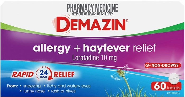 Demazin Allergy + Hayfever Rapid Relief 60 Tablets