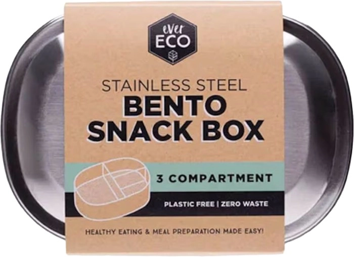 Ever Eco Bento Box Stainless Steel Three Compartment