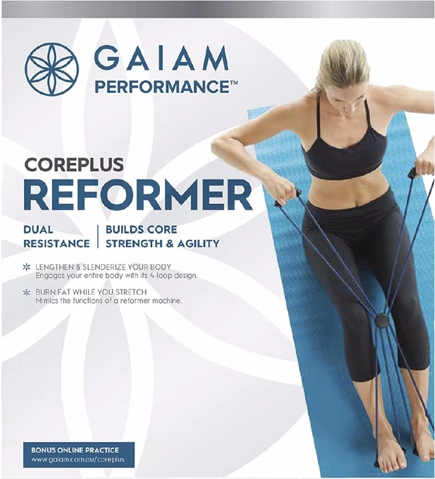 Gaiam Reformer Pilates 4-Loop Design and Multiple Grips