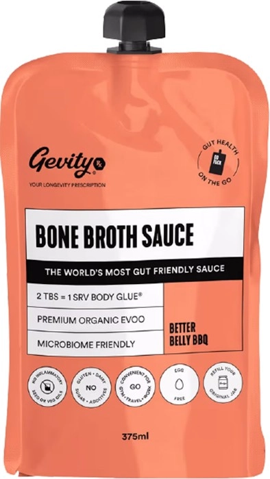 Gevity Rx Bone Broth Sauce Better Belly BBQ Sauce 375ml