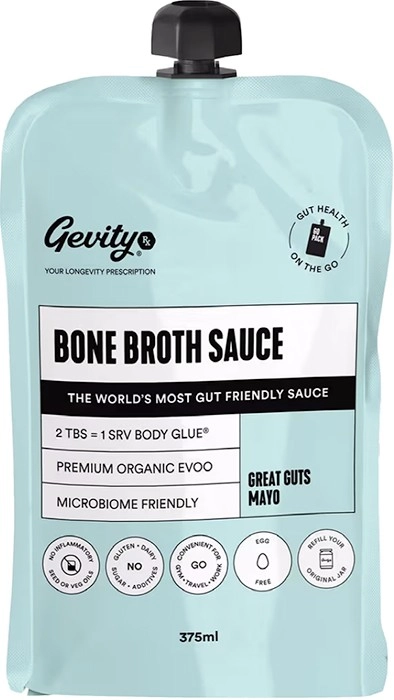 Gevity Rx Bone Broth Sauce Great Guts Mayo Go Pack 375ml