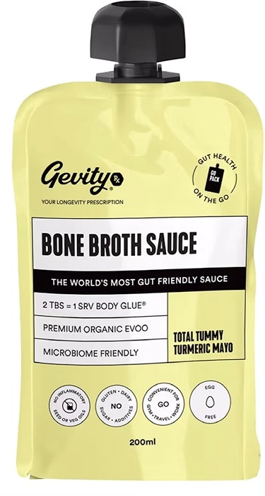 Gevity Rx Bone Broth Sauce Total Tummy Turmeric Mayo 200ml