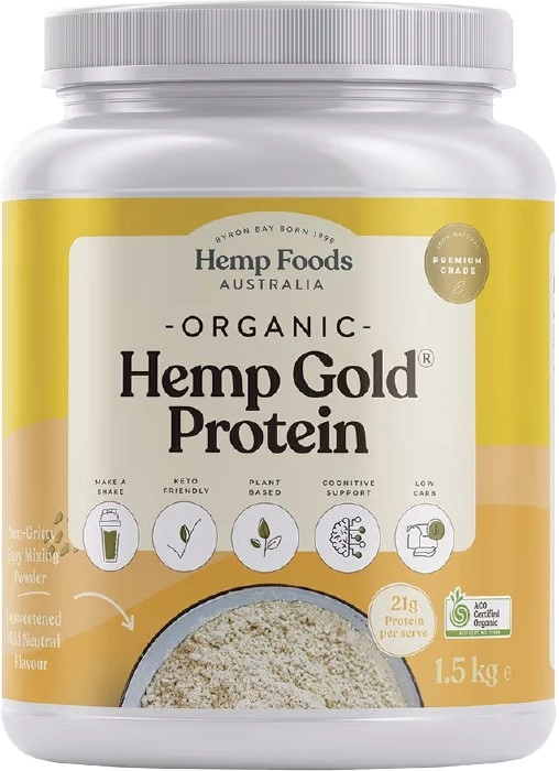 Hemp Foods Australia Organic Hemp Gold Protein 1.5kg