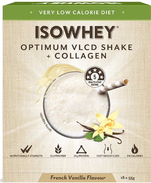 Isowhey VLCD & Collagen Shake French Vanilla 18 x 55g