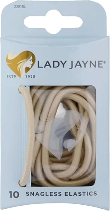 Lady Jayne Snagless Thick Elastics Black 10 Pack